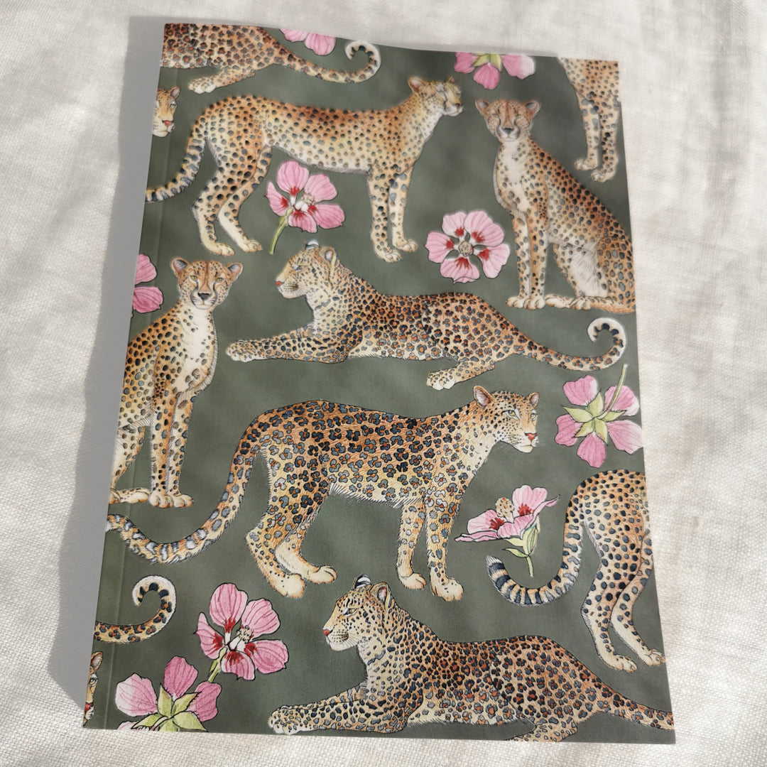 Leopards on Khaki Journal (ruled)