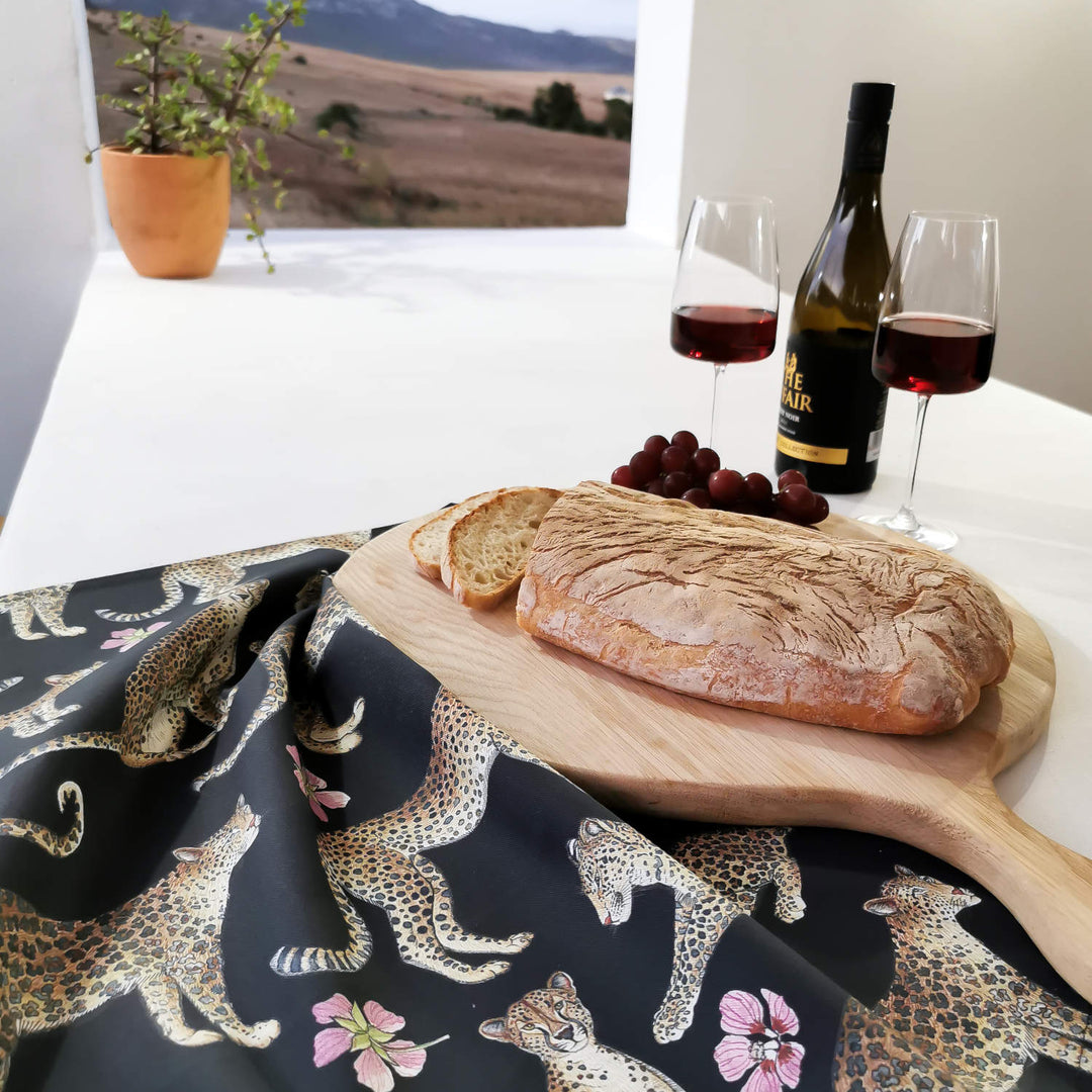 CoralBloom Studio Leopards Tea towel
