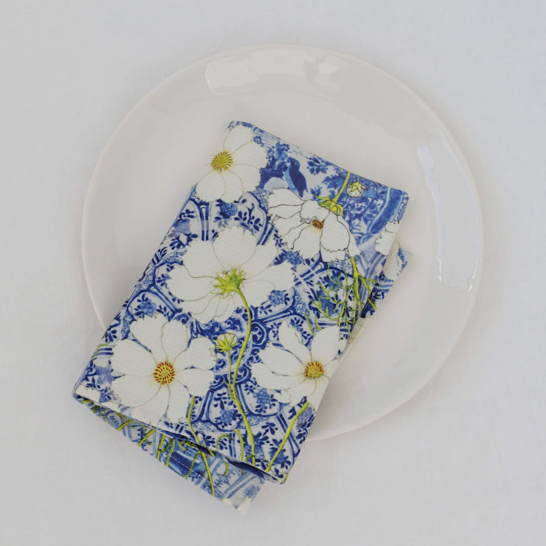 CoralBloom Studio Napkin sets recycled PET Cosmos on Delft