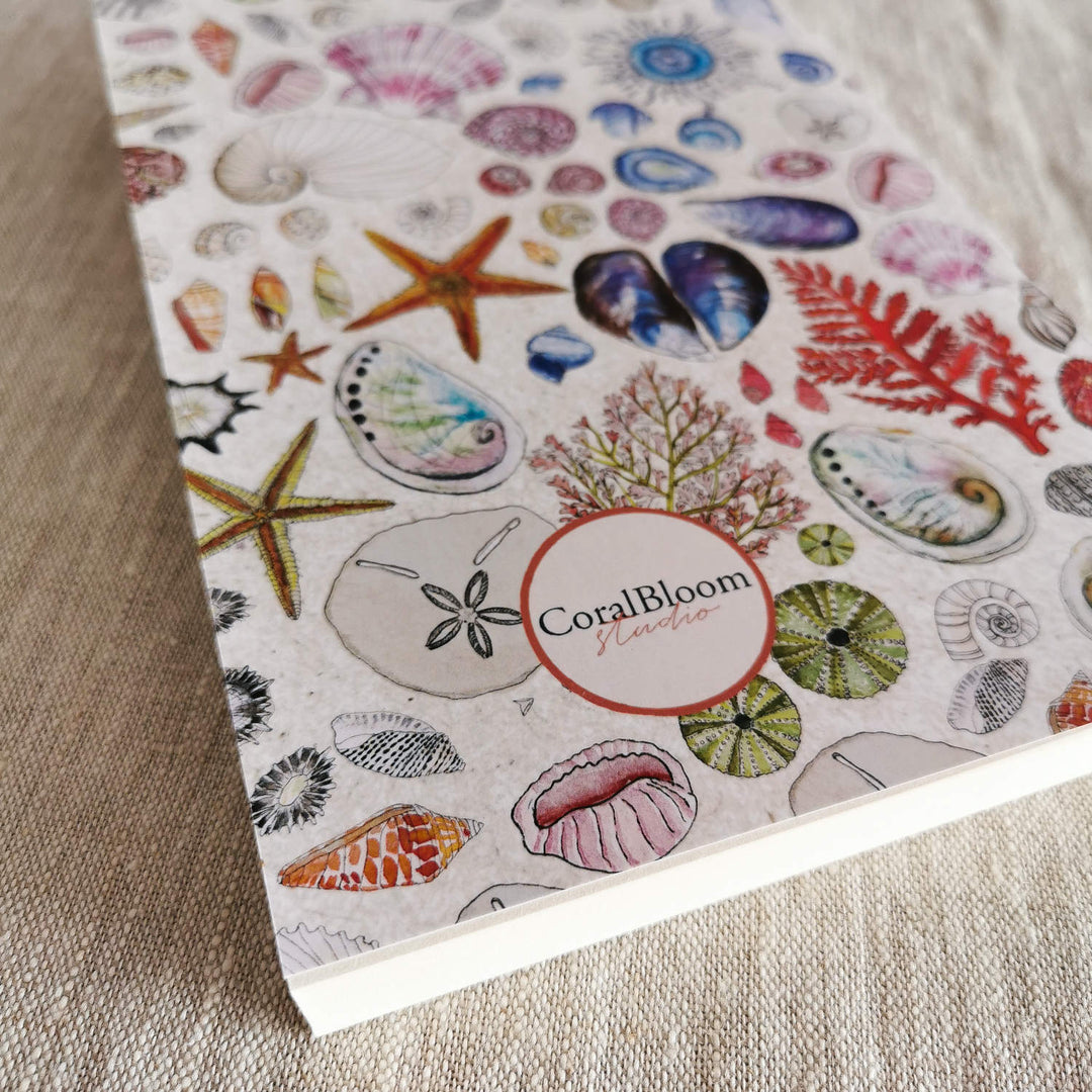 Coralbloom Studio Stationery Seashells Journal