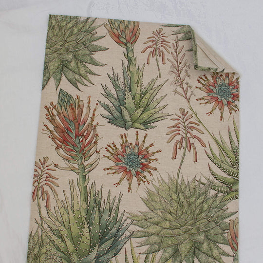 CoralBloom Studio Succulents tea towel