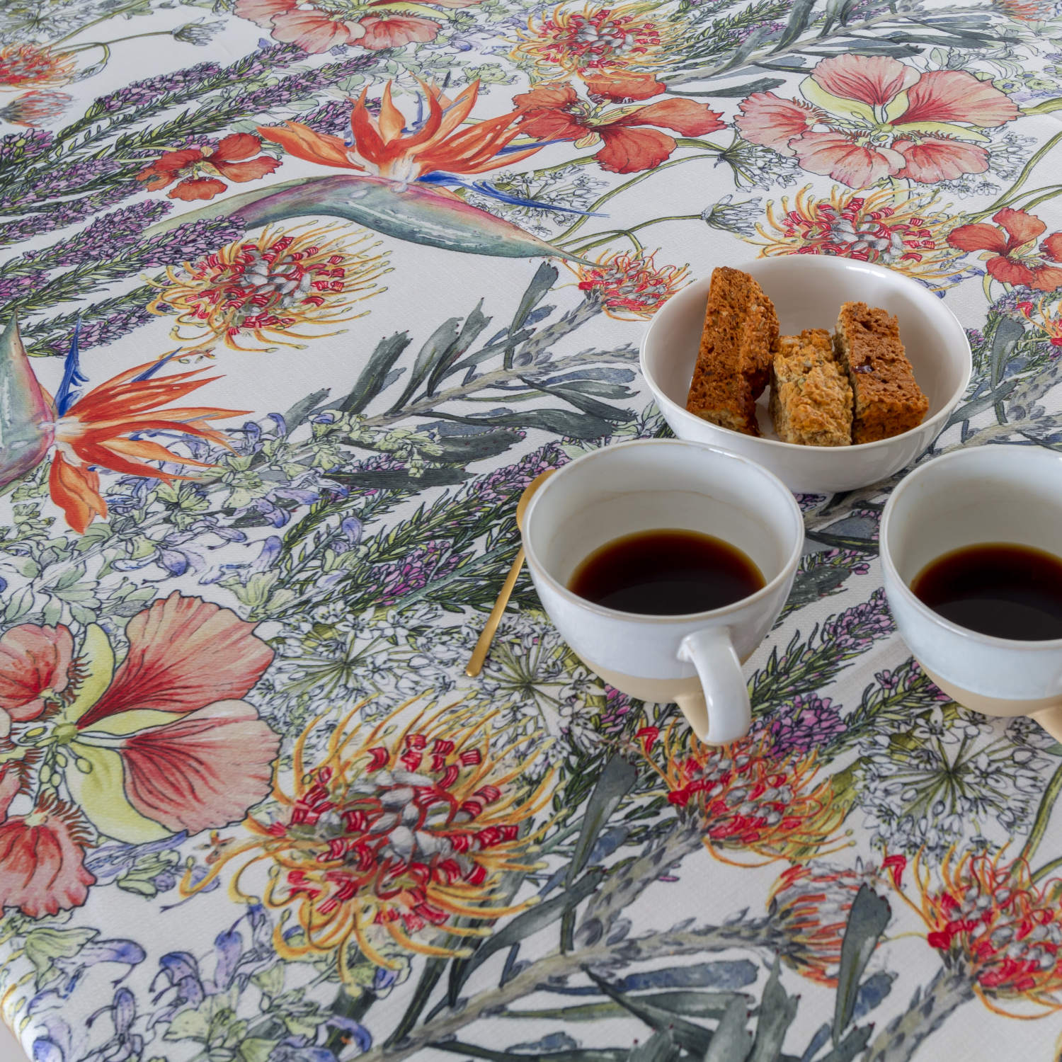 CoralBloom Studio Tablecloth Functional art Fynbos collection