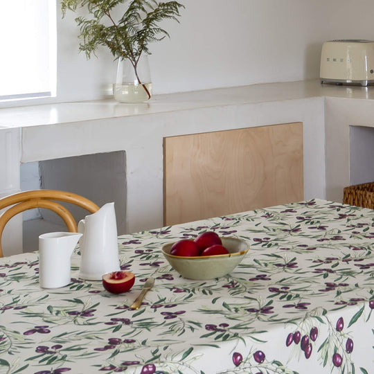 CoralBloom Studio Functional art Olive tablecloth
