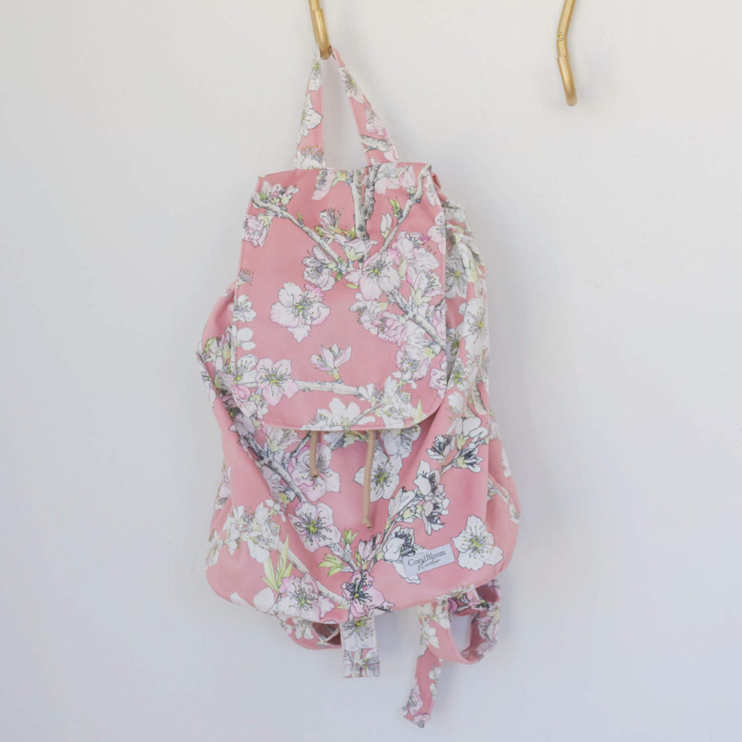 CoralBloom Studio velvet blossom backpack
