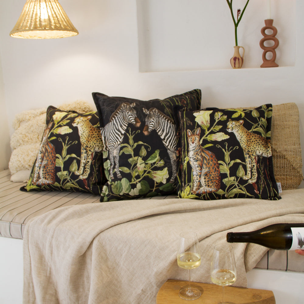 Midnight Elegance Cats ~ Velvet Scatter Cushion Cover