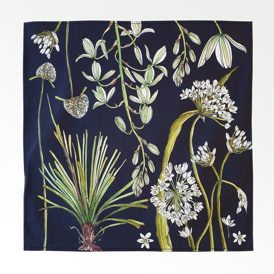 CoralBloom cotton napkin sets printed with Greenery botanical art
