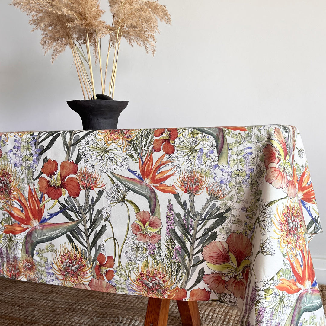 CoralBloom Studio Tablecloth Functional art Fynbos collection