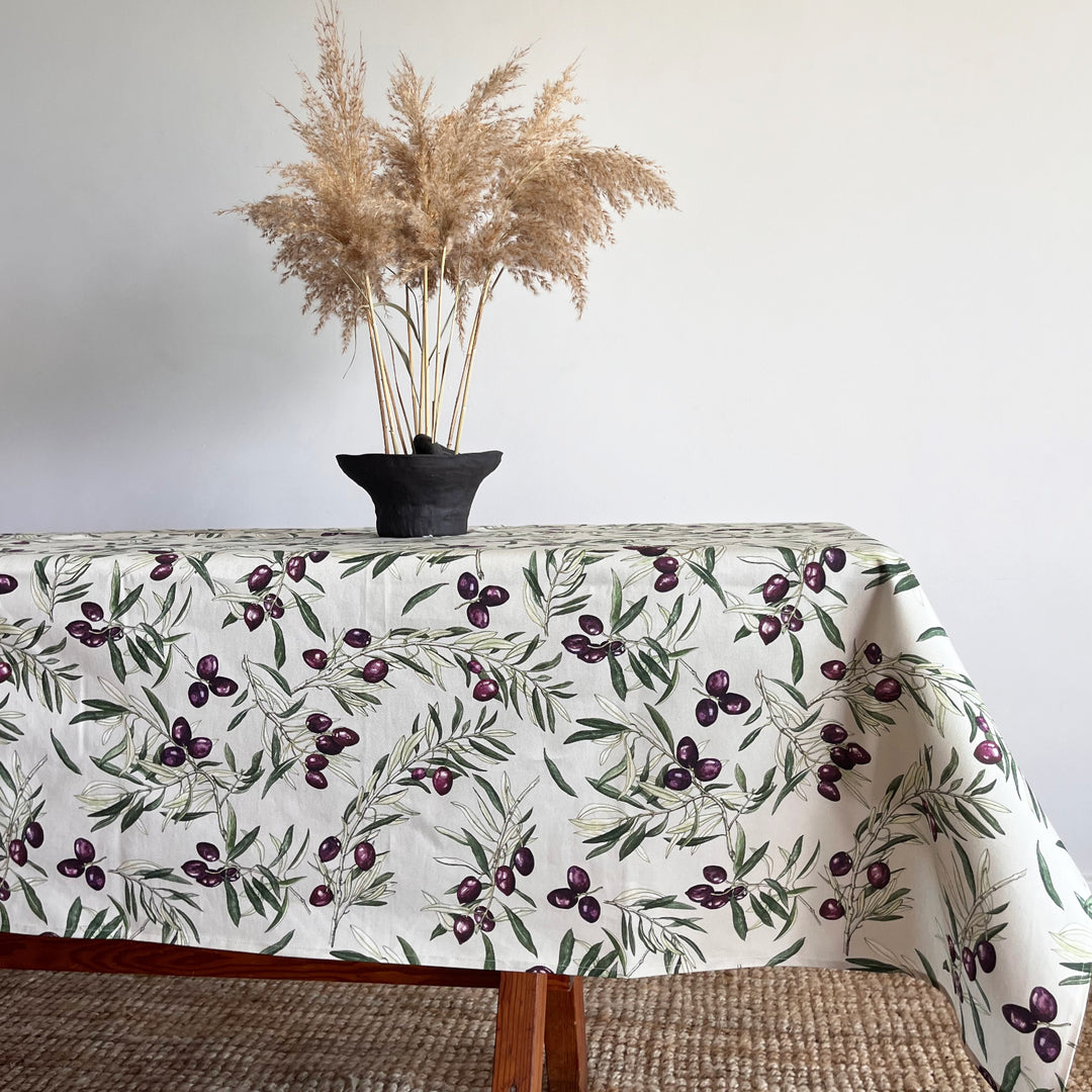CoralBloom Studio Functional art Olive tablecloth