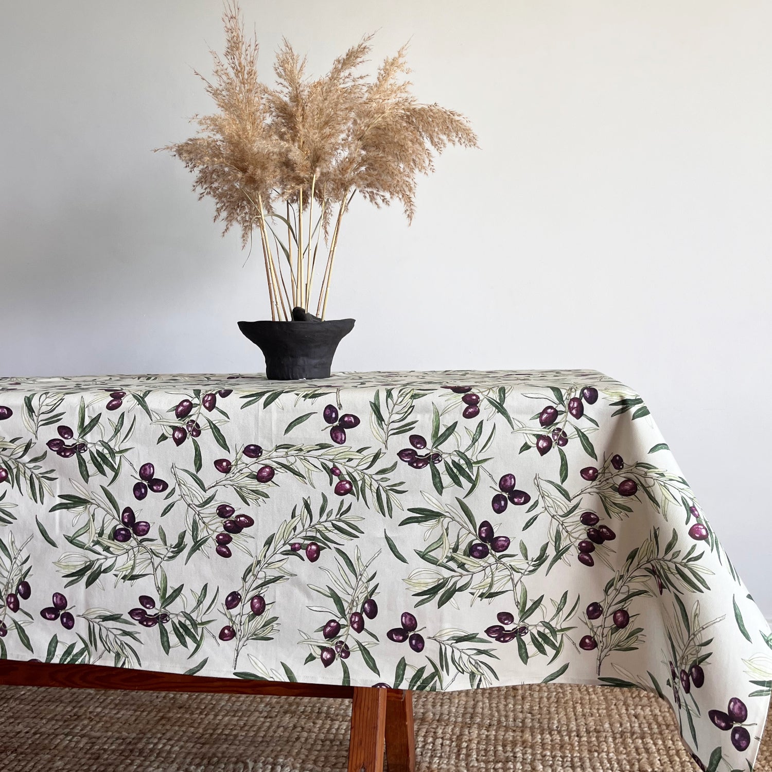 CoralBloom Studio Functional art Olive tablecloth