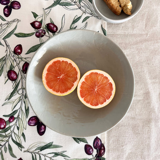 CoralBloom Studio Table runner table linen Olives design
