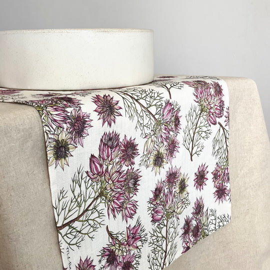 CoralBloom Studio Functional art tableware Serruria Protea table runner