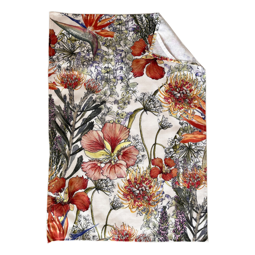 CoralBloom Studio Fynbos collection tea towel