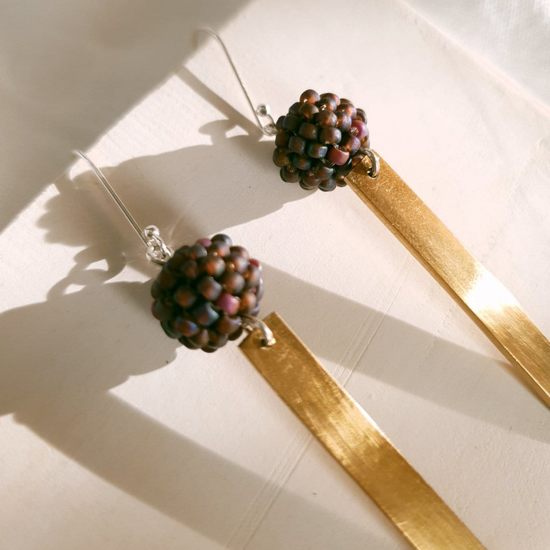 Brass Bar Earrings