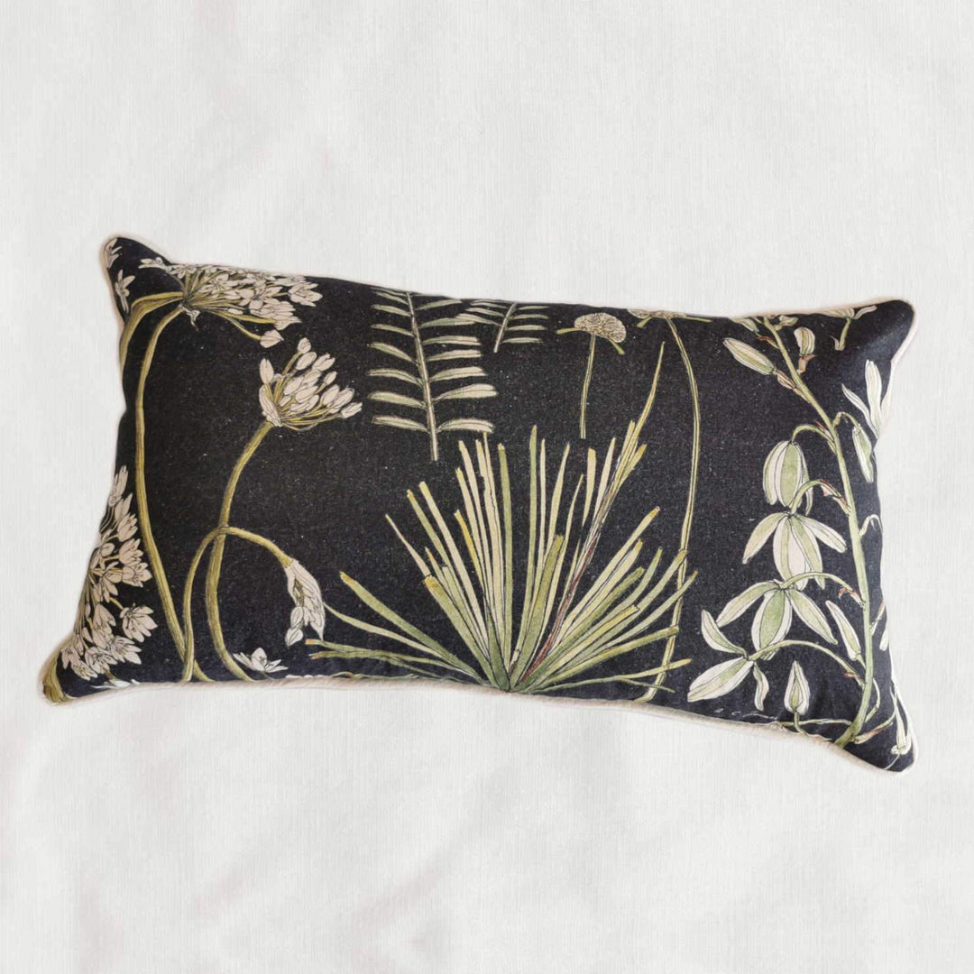 Buy CoralBloom hemp scatter cushion online printed with Botanical art