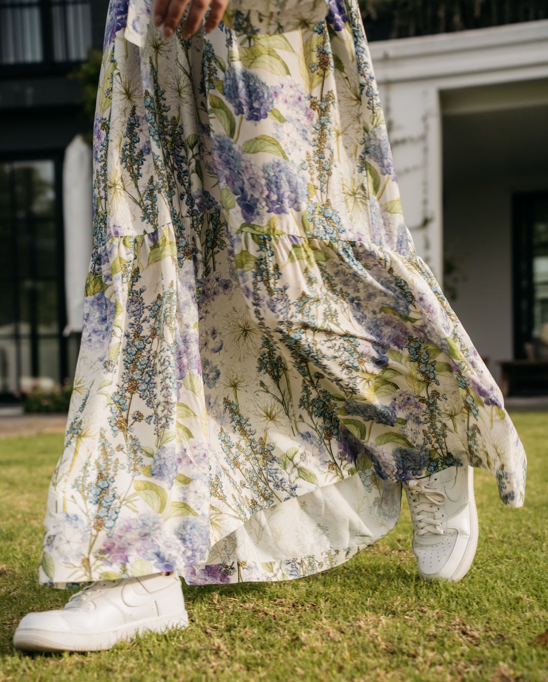 Maxi tiered dress ~ Summer Blooms