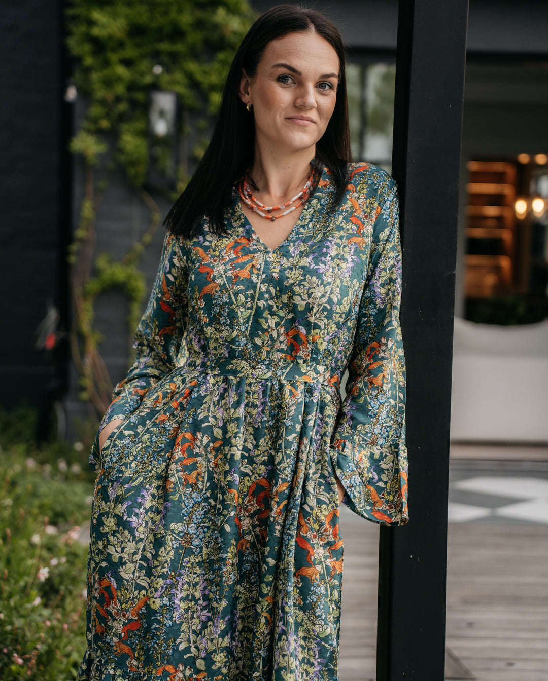 Maxi tiered dress ~ Wild Salvia