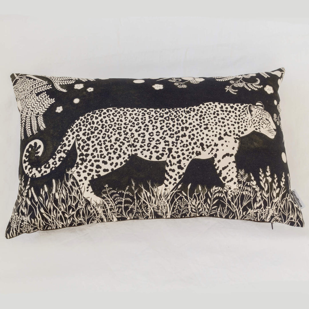 CoralBloom Studio leopard scatter cushion