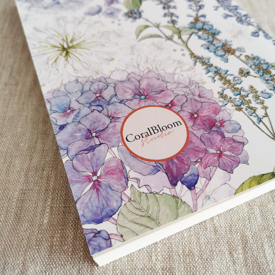 CoralBloom Studio Floral Stationery Summer garden journal