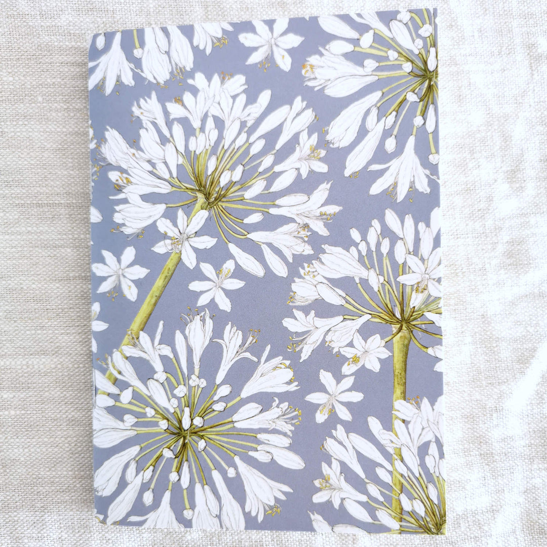 CoralBloom Studio Floral Stationery Agapanthus Notebook