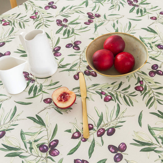 CoralBloom Studio Functional art Olive tablecloth