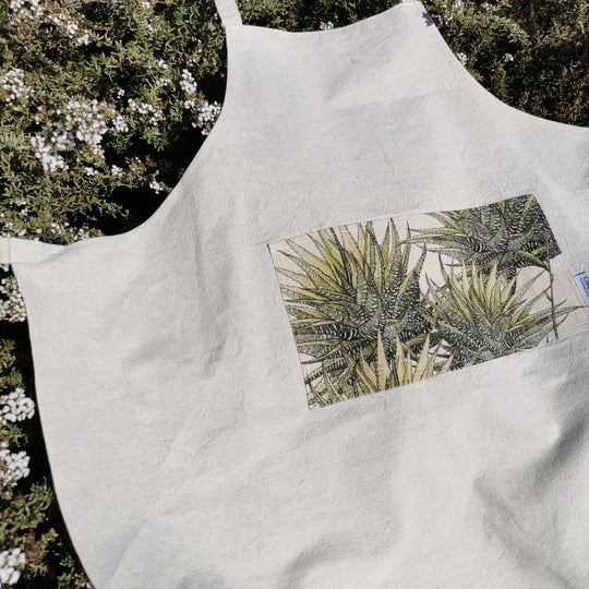 Buy CoralBloom aprons online hemp with Succulents pocket