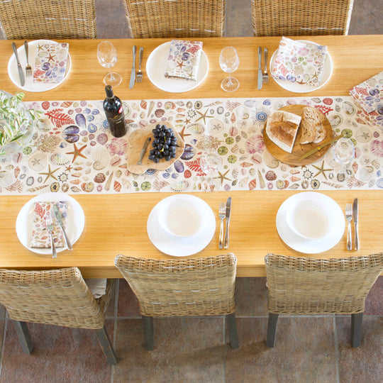 Seashell Cotton Table Runner