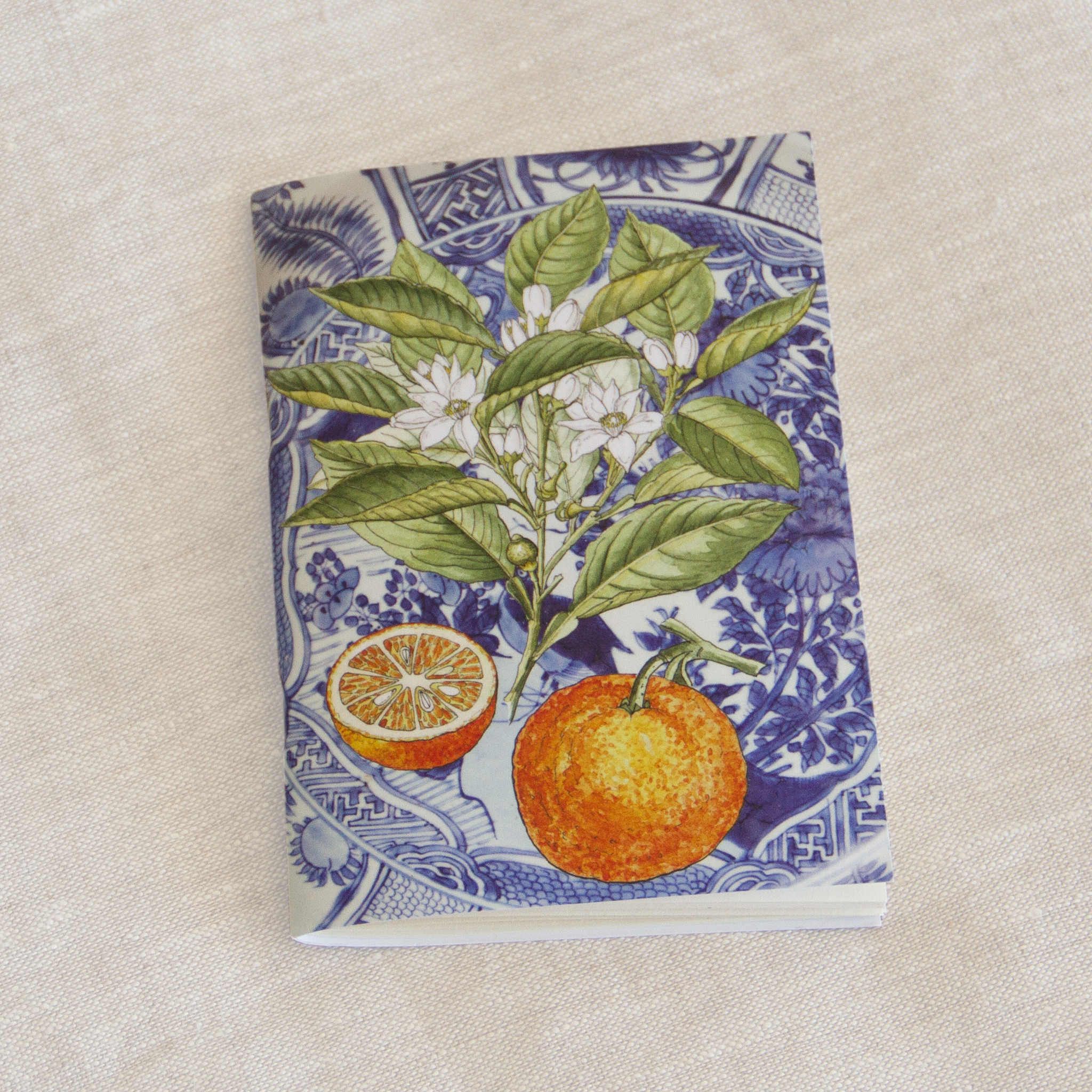 CoralBloom Studio Stationery Oranges on Delft Notebook