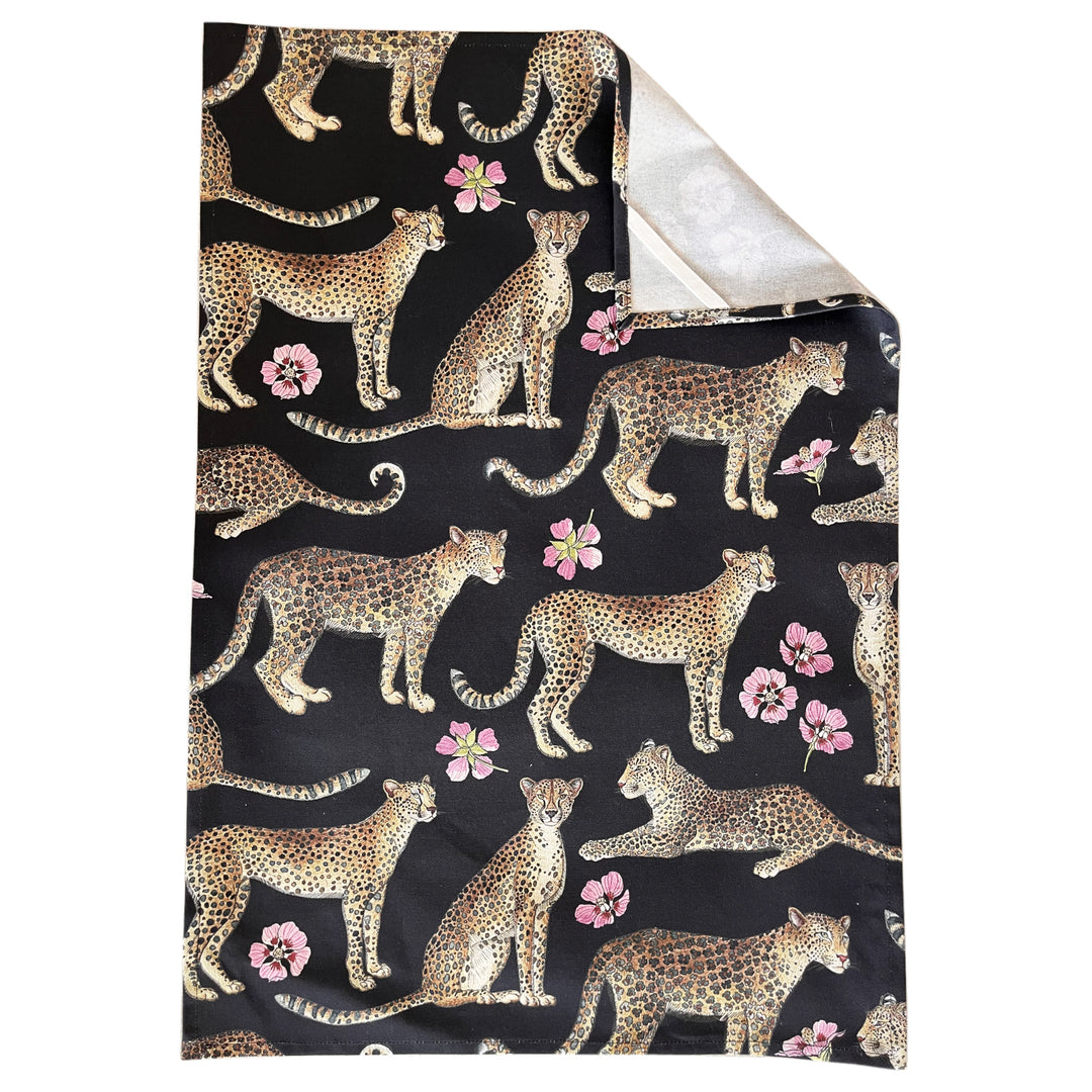 CoralBloom Studio Leopards Tea towel